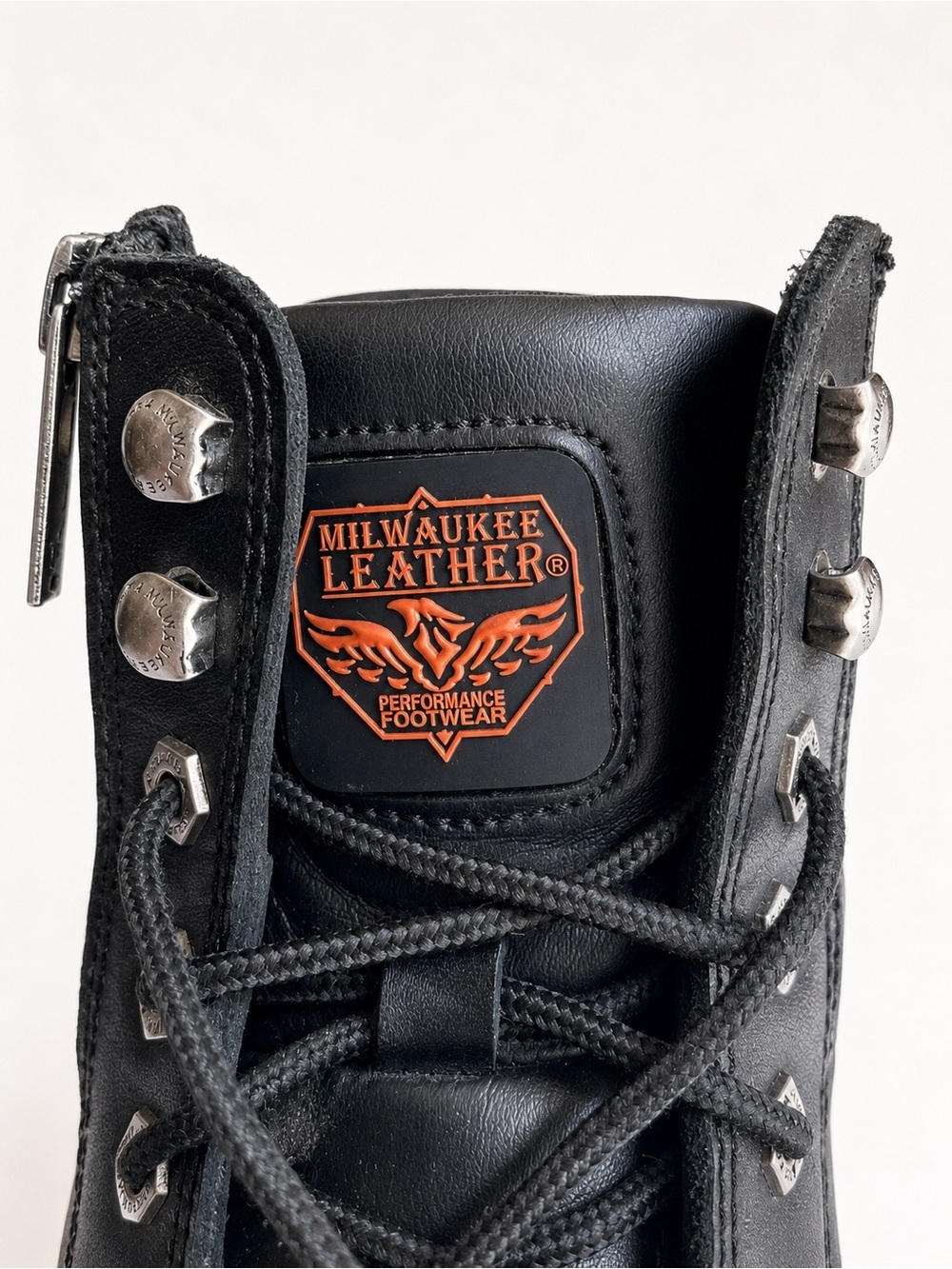 Motorcycle Boots Milwaukee Leather Black Side Zip Moto Boots Women’s 8 - Picture 6 of 6